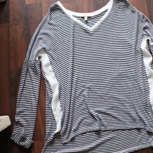 anthropology stripped long sleeve top